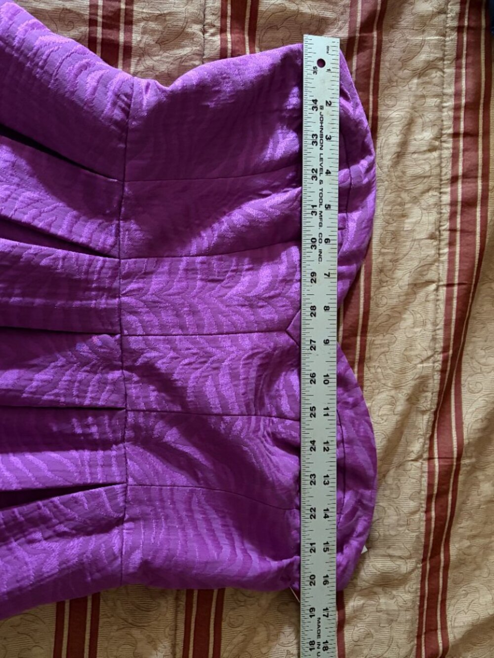 Rebecca Taylor strapless fit-and-flare mini dress Magenta Purple Size 8 - Picture 6 of 9